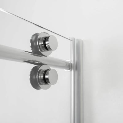 Bess03c Puerta corredera de cristal templado cromado de 8 mm 11