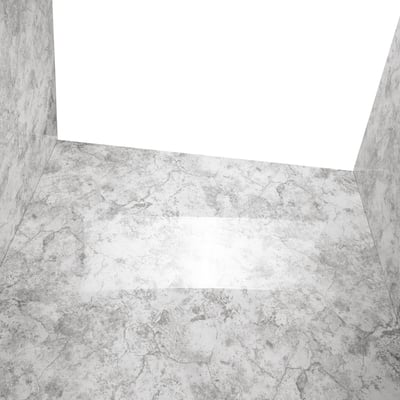 Glacier Grey Walk-In Tub Surround Wall Kit 40" x 52.5" x 60" -