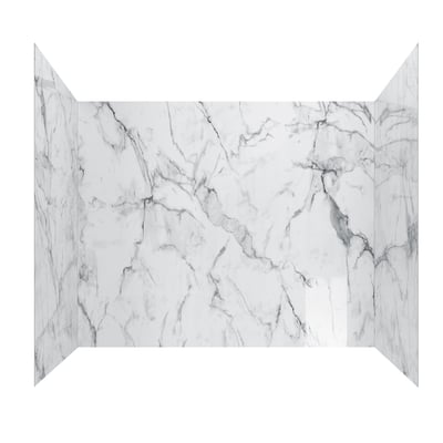 Arctic Vein Calacatta Walk-In Tub Surround Wall Kit 36.5" x 48" x 60" -
