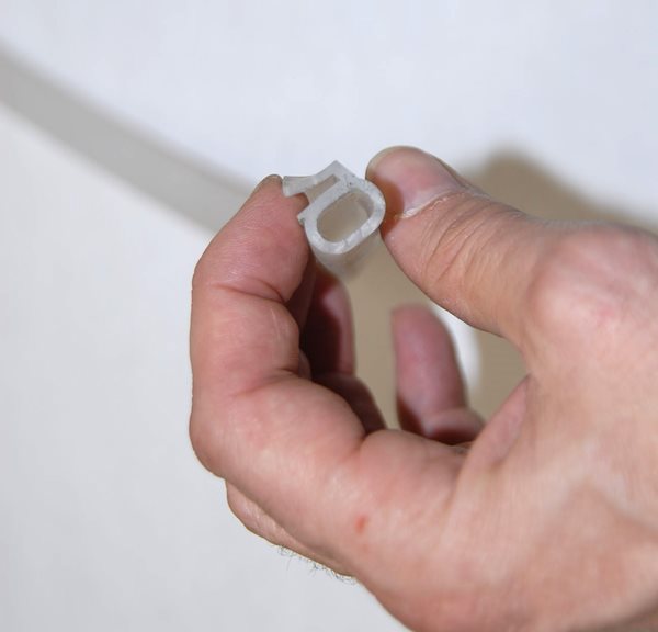 Replacement white rubber door seal gasket for an Ella walk-in tub