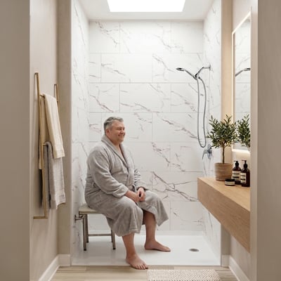 Folding Shower Chair with Fold-Up Design