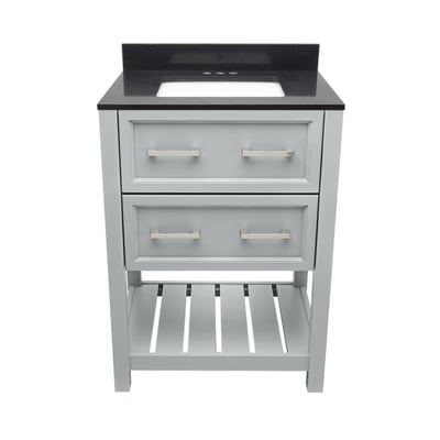 Meuble-lavabo Tremblant avec plan – en marbre reconstitué ou en pierre de quartz -