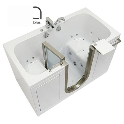 Ella Companion Two Seat Acrylic Walk-In Tub 32″x60″ (81x152cm) Dual Drain Technology -