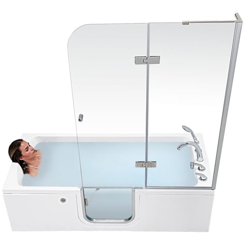 Lay Down Inward Swing Door Acrylic Walk-in Tub – 32″w X 72″l (81cm X 182cm)