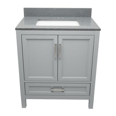 Meuble-vasque Nevado avec lavabo – plateau en marbre reconstitué ou en pierre de quartz -
