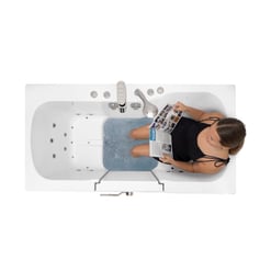 Tub4two Acrylic Walk-in Bathtub With Outward Swing Door, Air + Hydro + Independent Foot Massage 32″x60″ (81cm X 152cm)