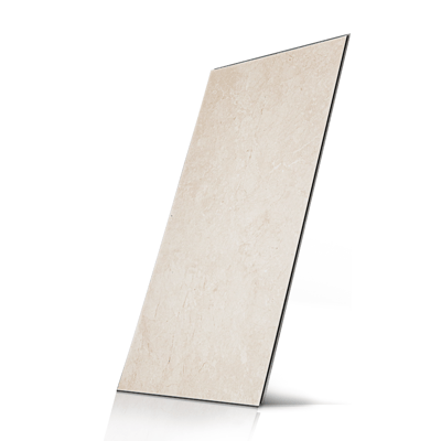 Single cream beige marble-finish wall panel with subtle veining for accessible shower stall surrounds