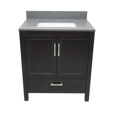Meuble-vasque Nevado avec lavabo – plateau en marbre reconstitué ou en pierre de quartz -