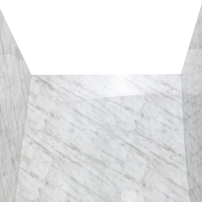 Carrara Marble Walk-In Tub Surround Wall Kit 36.5" x 48" x 60" -