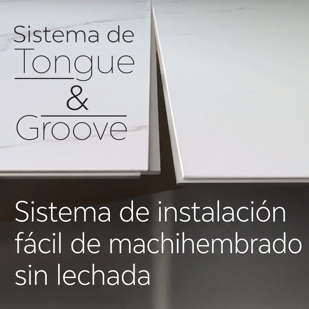Primer plano de paneles de pared de ducha sin juntas con sistema machihembrado y fácil instalación encajable