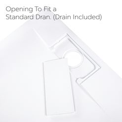 Ella SMC 1" Low Profile Reversible Shower Pan 36″ x 60″ - |