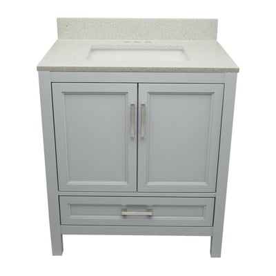 Meuble-vasque Nevado avec lavabo – plateau en marbre reconstitué ou en pierre de quartz -