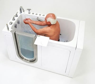 Baignoire à porte de luxe 30″x55″ (76,2x140 cm) avec technologie de double vidange -