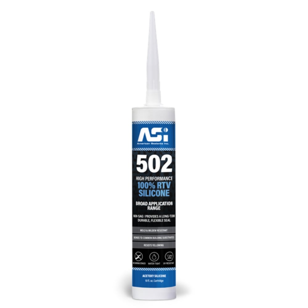ASI 502 high performance 100 percent RTV silicone sealant tube with nozzle