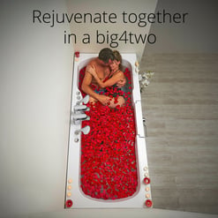 Big4two Two Seat Walk In Bathtub With Outward Swing Door Rose Pedals