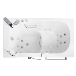 Ella Zen Acrylic Hydro Inward Swing Door Massage Walk in Tub 30"x52" - |