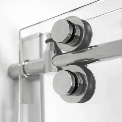 Bess03c Puerta corredera de cristal templado cromado de 8 mm 14