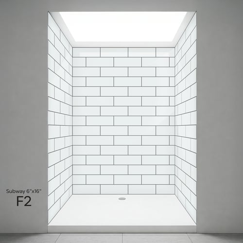 Shower Wall Acrylic CNC Subway Design