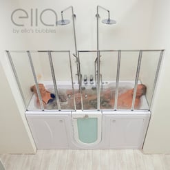 Big4Two Two Seat Acrylic Walk-In Bathtub - 91x203cm (36″x80″), Dual Drain Technology - |