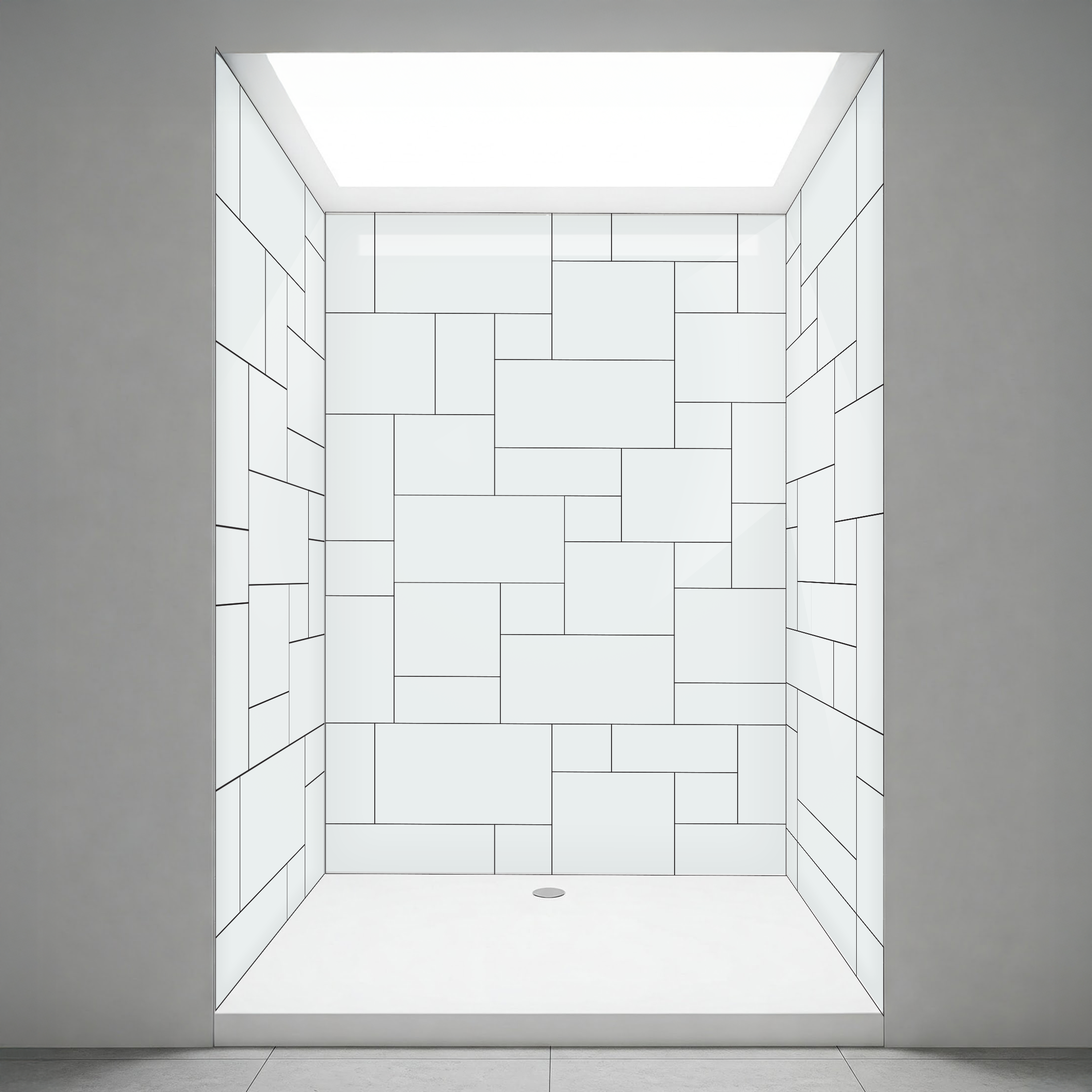 acrylic-showerwall-3pc-bathroom-Quad -Quilt 
