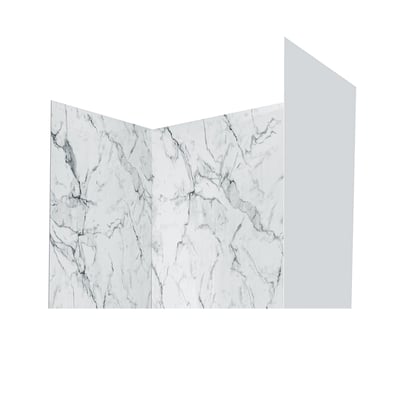 Arctic Vein Calacatta Walk-In Tub Surround Wall Kit 36.5" x 48" x 60" -