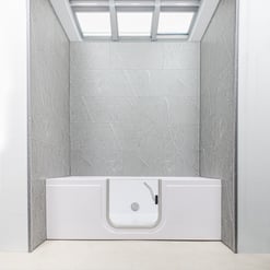 Ella T&G Grout-Free 12" x 24" Shower Wall Tile - |