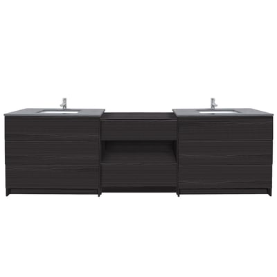 Combinación de lavabo moderno Element de pie de 92" y 102" con encimera de cuarzo -