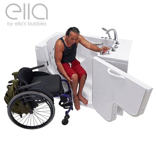 Transfer Dual Massage Model Shot Right Mid Door Open Getting In Tub Wheel Chair Hyd L 3