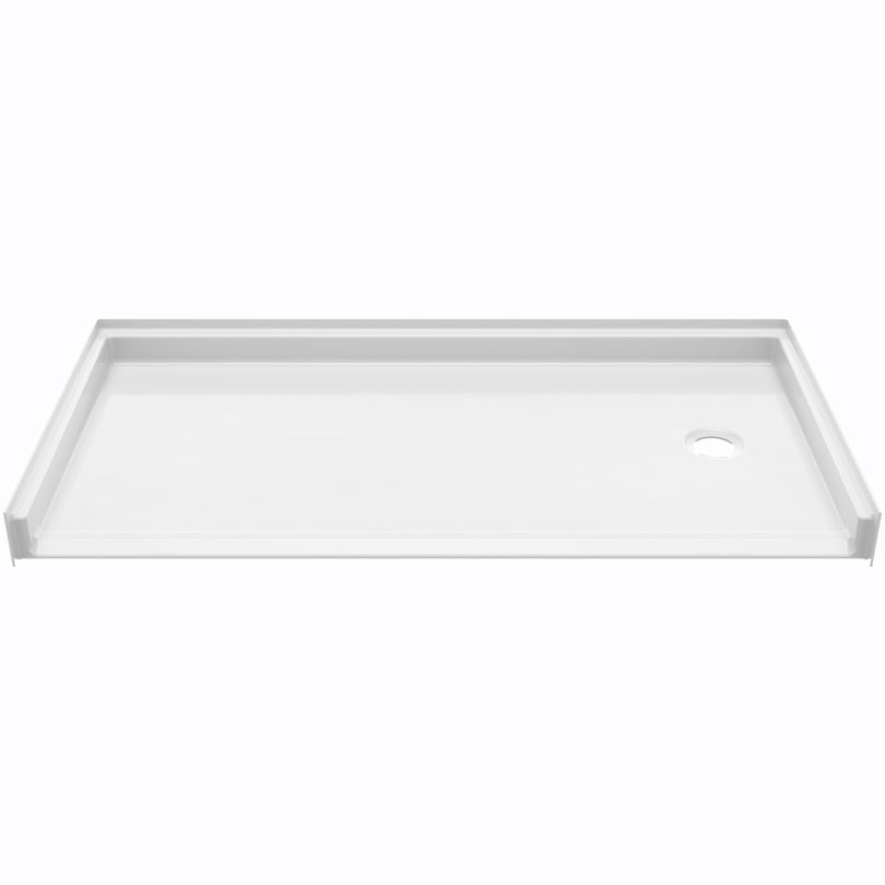 Ella Roll-in Wheelchair Shower Base 60 inch width x 30 inches in height in white