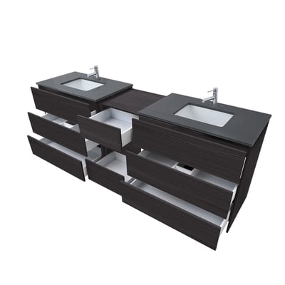 Combinación de lavabo moderno Element de pie de 92" y 102" con encimera de cuarzo -