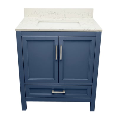 Meuble-vasque Nevado avec lavabo – plateau en marbre reconstitué ou en pierre de quartz -