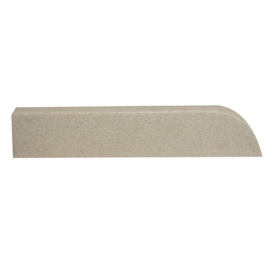 Ella travertine sandstone cultured marble 15-inch shower wall mount shelf with rounded edge profile