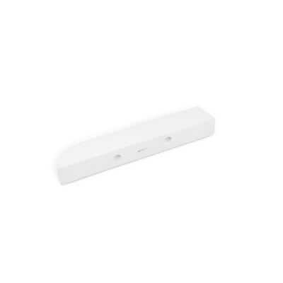 White cultured marble 15-inch wall mount shower shelf with matte finish and mounting holes for accessible bathrooms