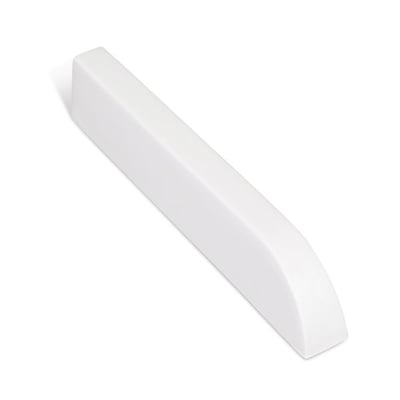 White cultured marble 15-inch flat matte wall mount shower shelf for accessible shower stalls
