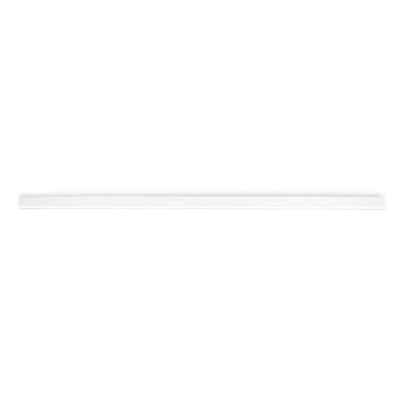 White cultured marble 30-inch glossy shower wall trim strip for accessible walk-in shower installation