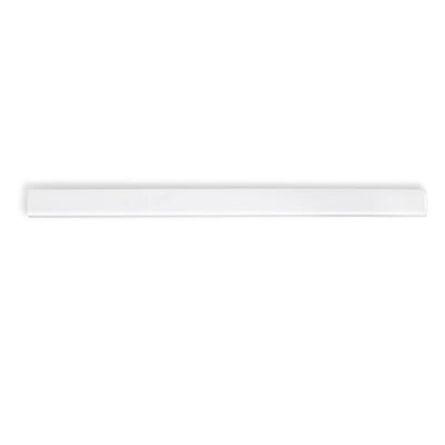 White cultured marble gloss wall trim strip 2x3/4x30 inches for accessible shower stall installation