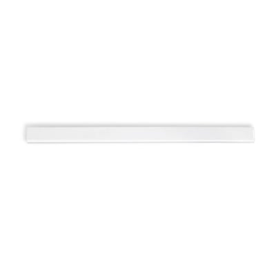 Cultured marble 2x30 glossy white shower wall trim piece for accessible walk-in shower installation
