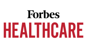 Forbes Healthcare logo in black and red text representing a trusted media recognition badge