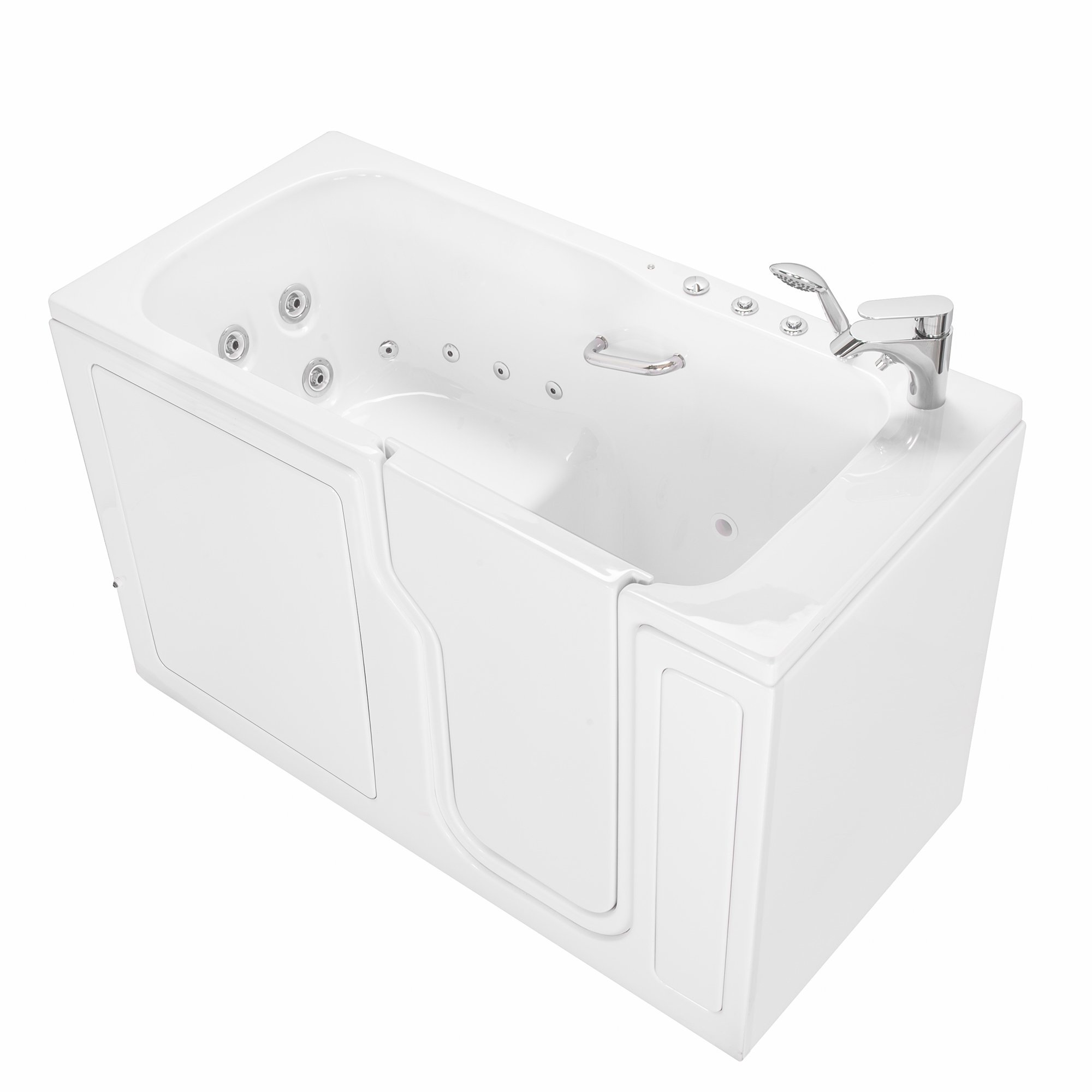 Ella Standard60 30 by 60 hydrogen walk-in tub with hydro jets, chrome faucet and inward swing door