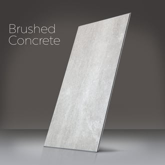 brushed-concrete-n Brushed Concrete shower wall panel in light gray stone texture - Ella's Bubbles accessible shower surround option