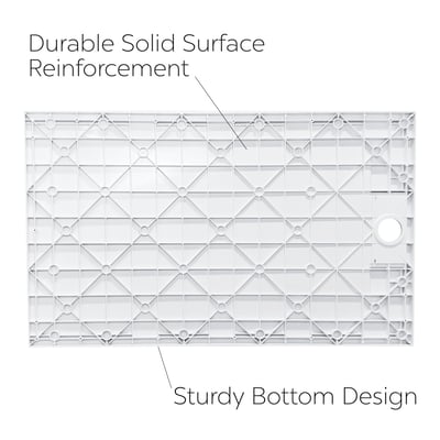 Plato de ducha reversible de perfil bajo Ella SMC de 36″ x 60″ -