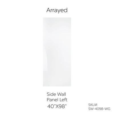 Panneau gauche de paroi de douche en acrylique pour salle de bain et douche