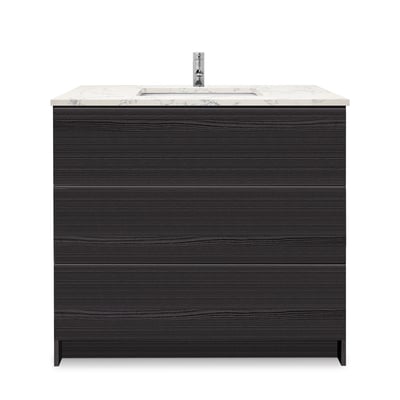 Combinación de lavabo moderno Element de pie de 92" y 102" con encimera de cuarzo -