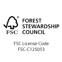 Consejo de Administración Forestal Sello de certificación FSC (Forest Stewardship Council) con código de licencia FSC-C125053 para abastecimiento responsable