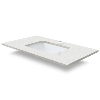 Combinación de lavabo moderno Element de pie de 92" y 102" con encimera de cuarzo -