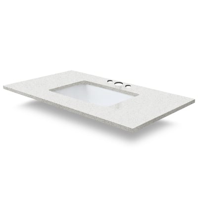Combinación de lavabo moderno Element de pie de 92" y 102" con encimera de cuarzo -