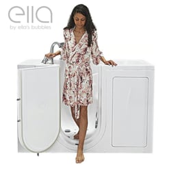 Clearance Capri Acrylic Outward Swing Door Walk-In Bathtub 30" x 52′′ (76 x 132cm), Dual Drain Technology, serial #7522112 - |