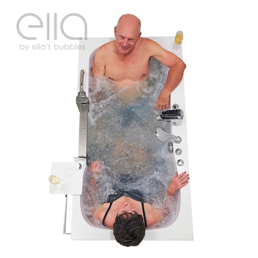 Ella Companion Two Seat Acrylic Walk-In Tub 81x152cm (32″x60″), Dual Drain Technology - |