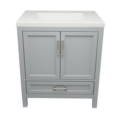 Meuble-vasque Nevado avec lavabo – plateau en marbre reconstitué ou en pierre de quartz -