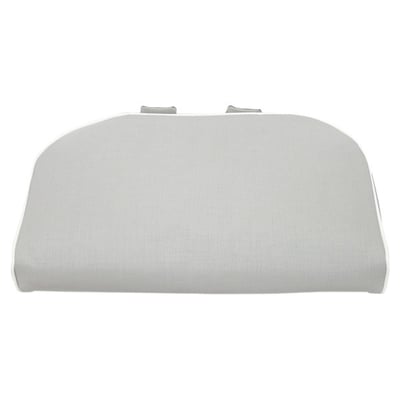 White padded walk-in tub seat riser cushion with securing straps, 20.5 inches wide by 13 inches long